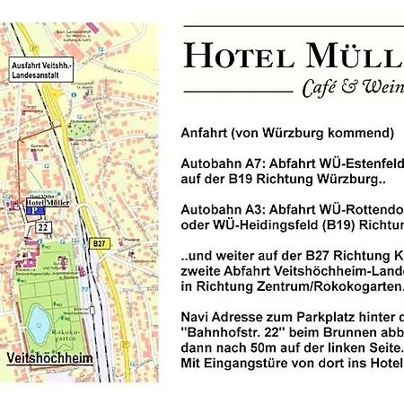 Otel Muller Cafe & Wein Veitshöchheim